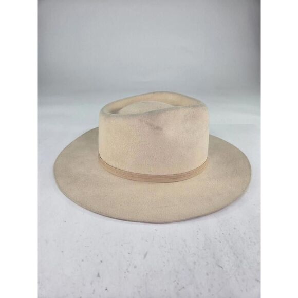 Lack Of Color Hat 100% Australian Wool Size 59 Large Western Flat Brim Beige Hat main image 4